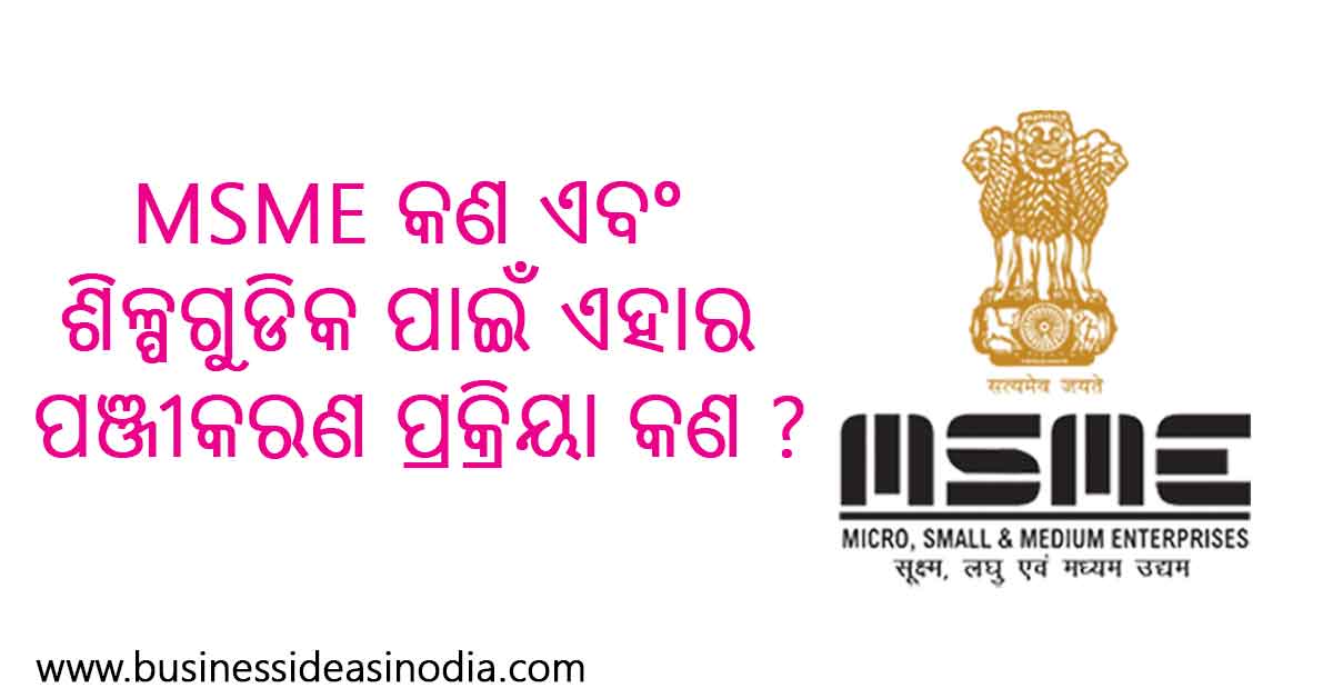 What is MSME and its Registration Process information in Odia